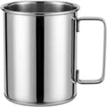 Fmxkb Handled Single-Wall Stainless Steel Beer Mug 18 oz Polished Steel - Product view