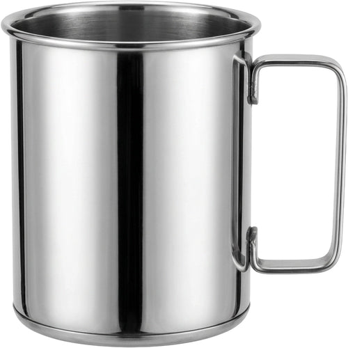 Fmxkb Handled Single-Wall Stainless Steel Beer Mug 18 oz Polished Steel - Product view