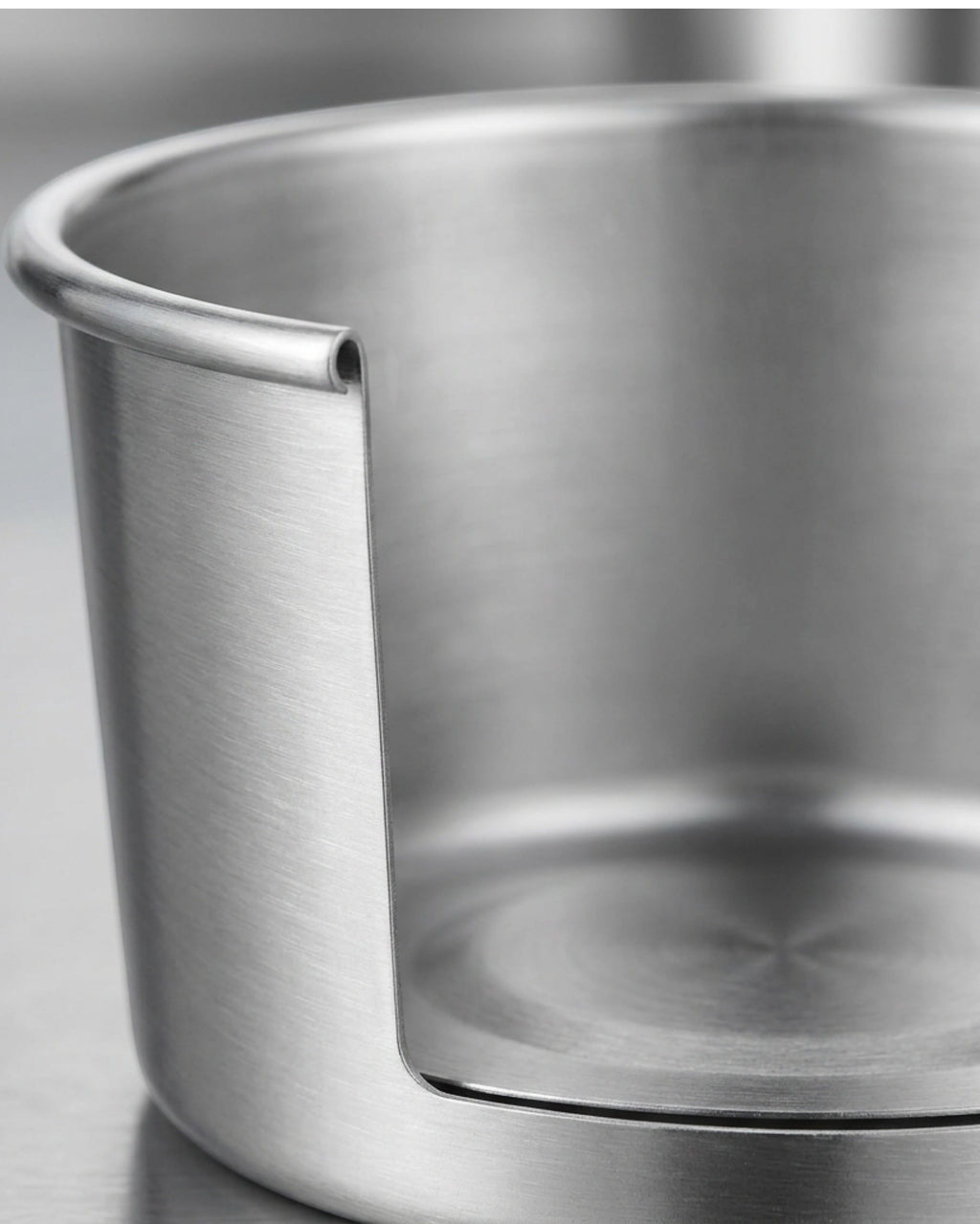 Fmxkb Straight Single-Wall Stainless Steel Pint Cup 16 oz Brushed Silver - Detail view
