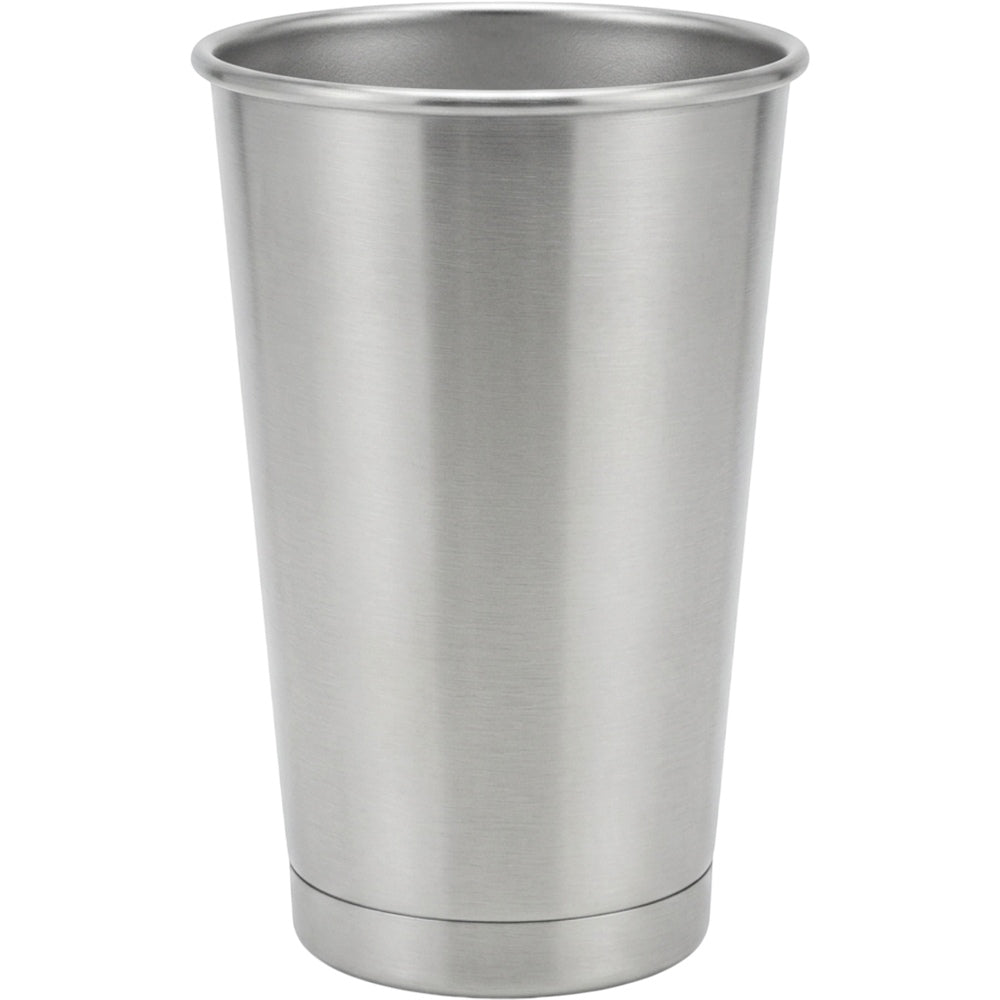 Fmxkb Straight Single-Wall Stainless Steel Pint Cup 16 oz Brushed Silver - Product view