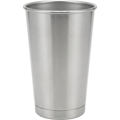 Fmxkb Straight Single-Wall Stainless Steel Pint Cup 16 oz Brushed Silver - Product view