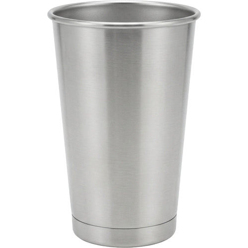 Fmxkb Straight Single-Wall Stainless Steel Pint Cup 16 oz Brushed Silver - Product view