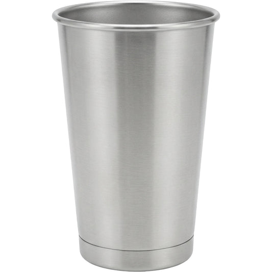 Fmxkb Straight Single-Wall Stainless Steel Pint Cup 16 oz Brushed Silver - Product view