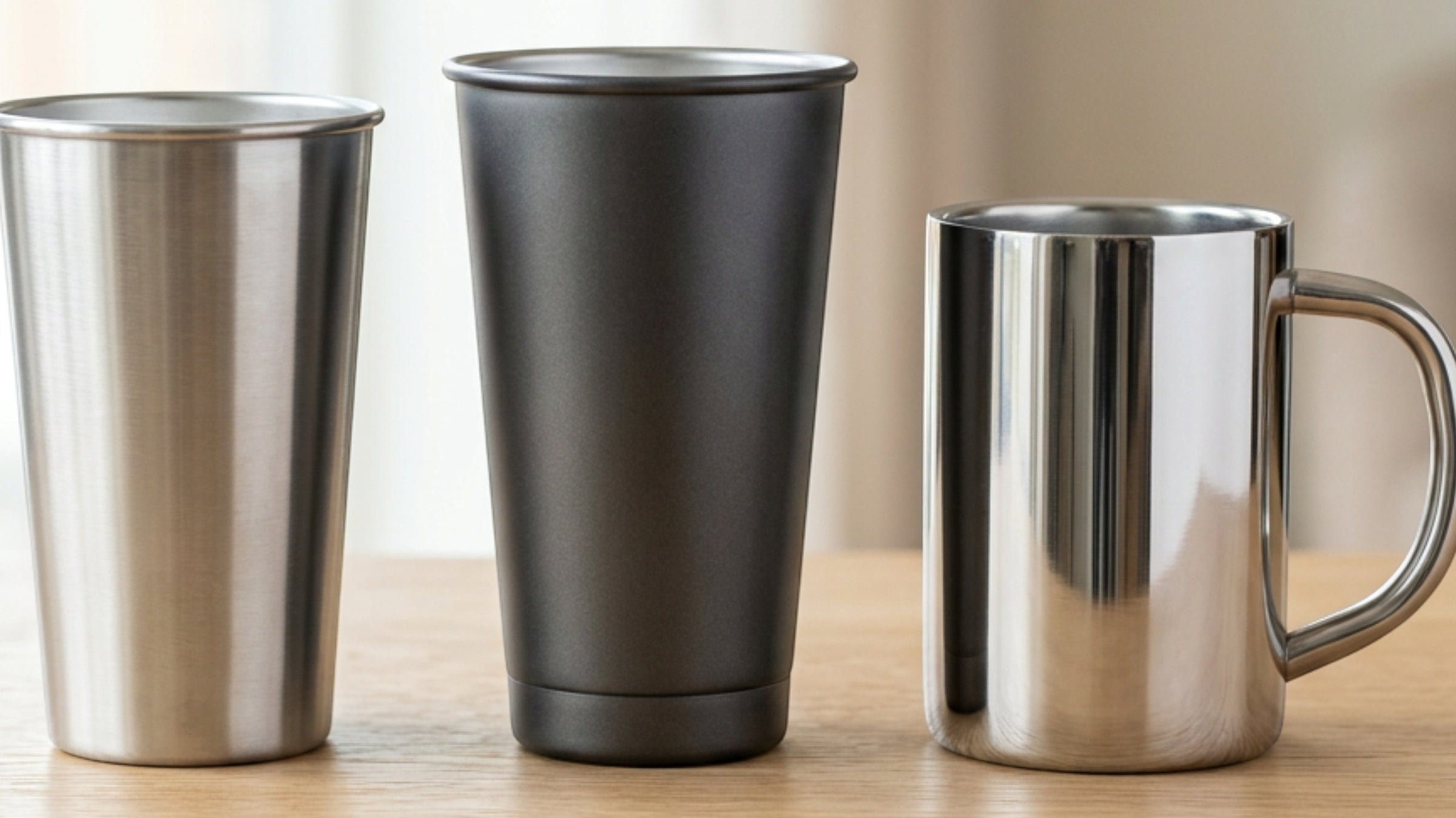 Fmxkb Single-Wall Stainless Steel Beer Cups